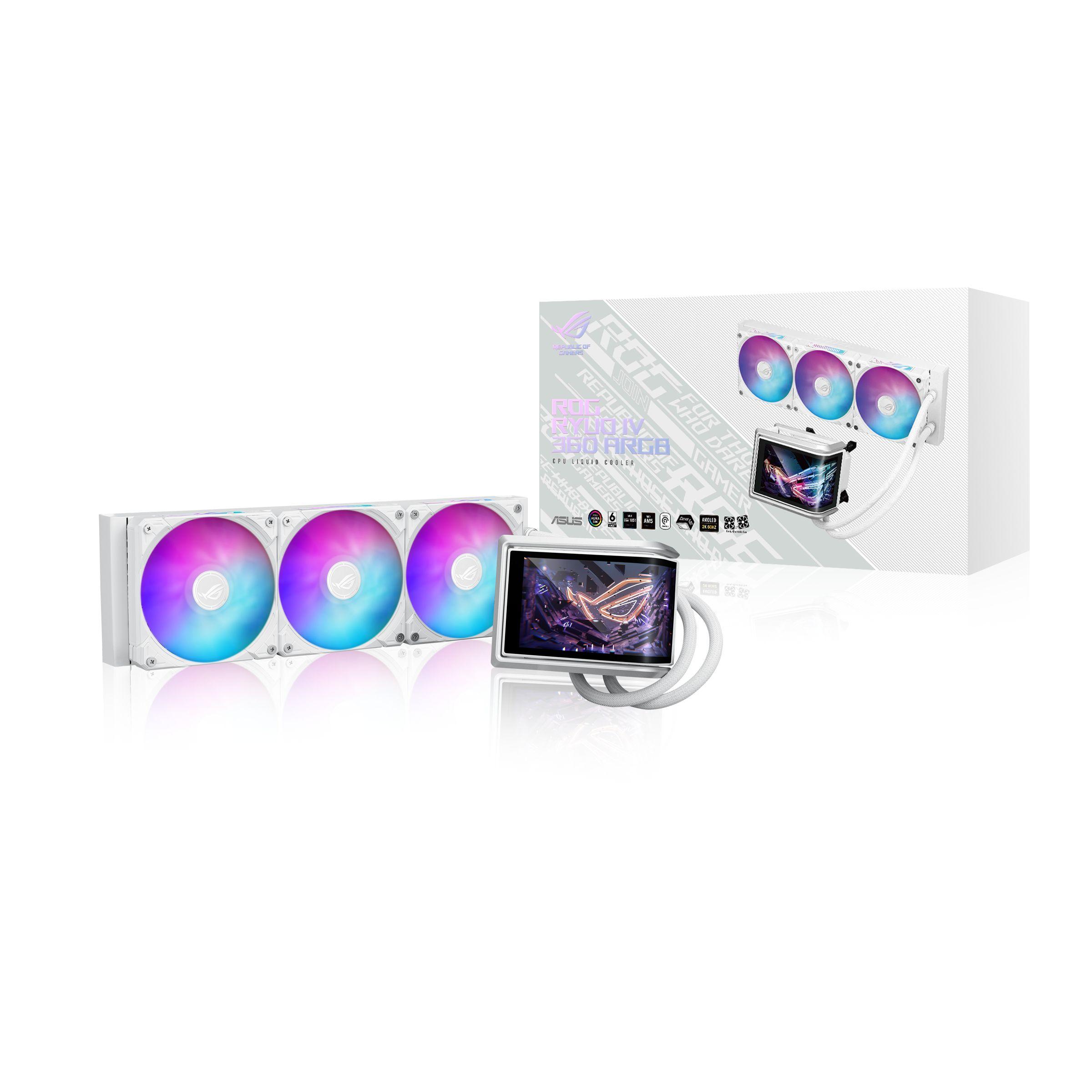 Sistema de Refrigeração Líquida Tudo-em-Um ASUS ROG RYUO IV 360 ARGB WHT (12 cm - 2200 RPM - Multi - Branco) — miniatura 13