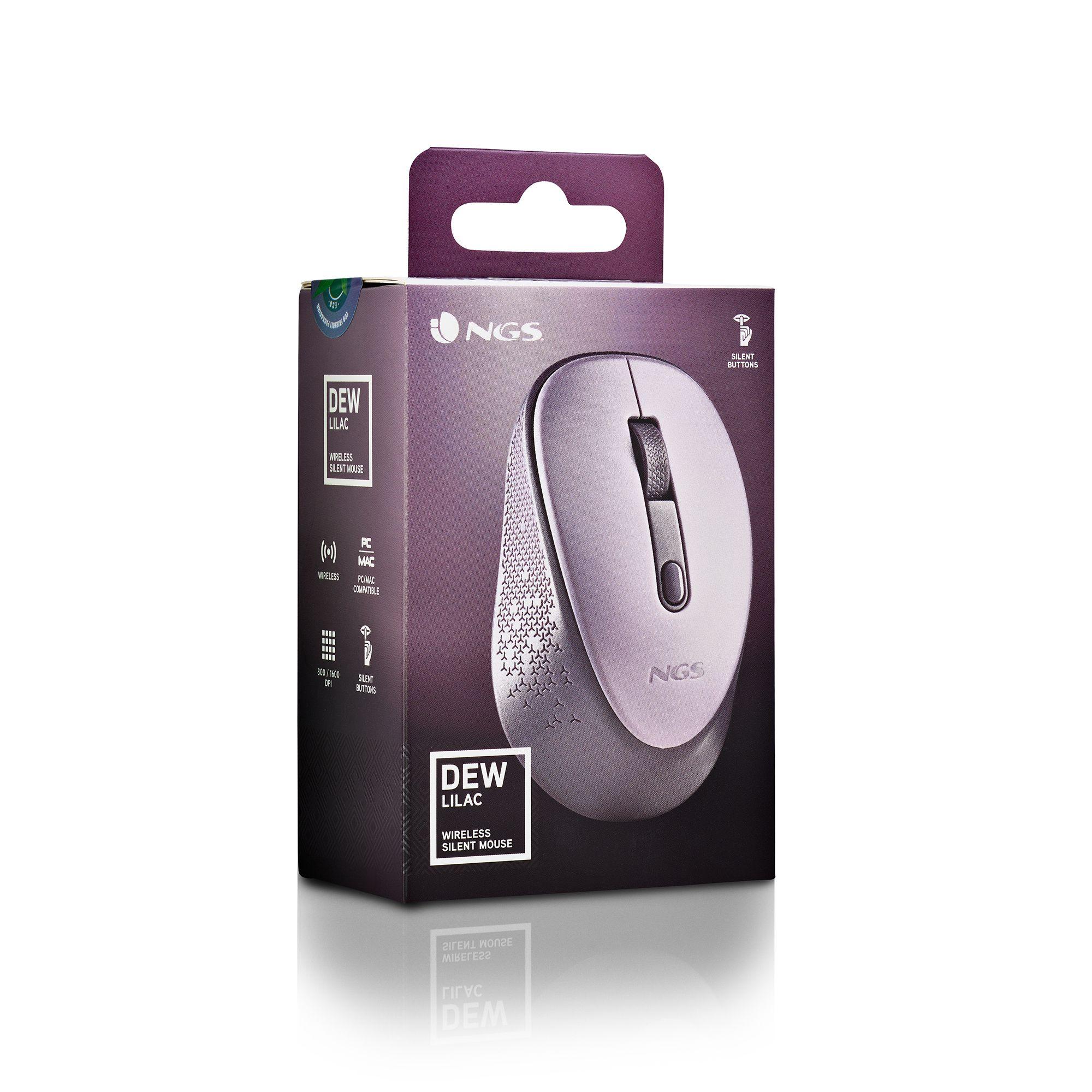 Rato NGS Dew (Ambidestro - 1600 DPI - Ótico - Lilás), miniatura 6