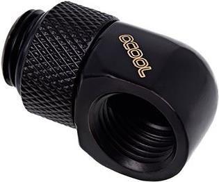 Adaptador em L para Refrigeração Líquida ALPHACOOL Eiszapfen 17248 (Giratório - 90° - G1/4 - Preto)
