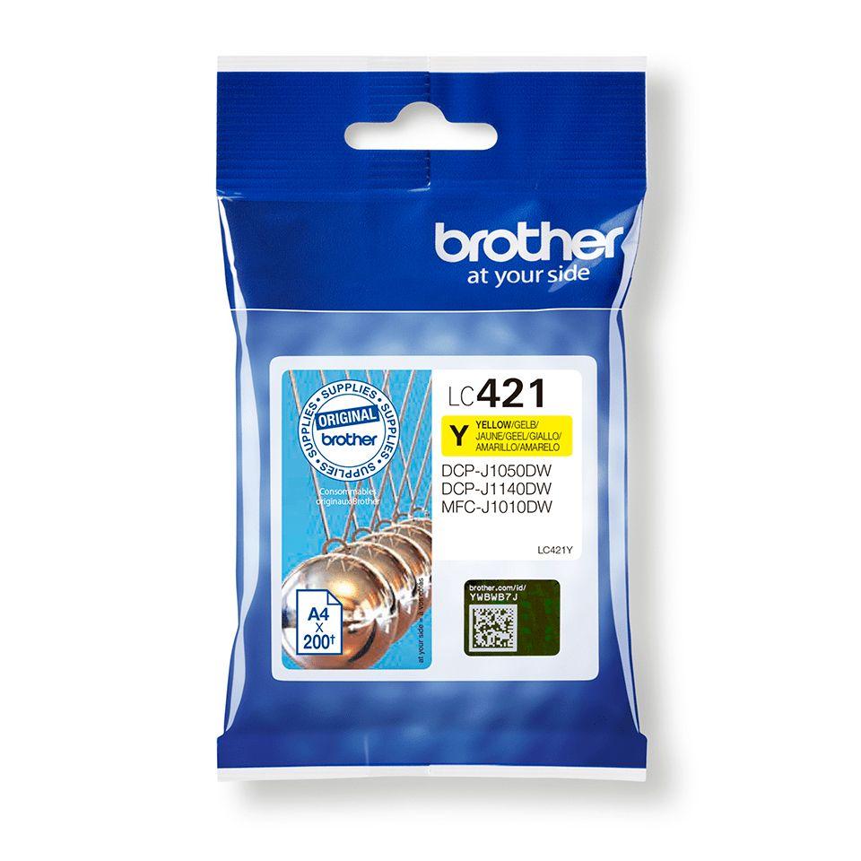 Tinteiro BROTHER LC421Y (200 páginas - Amarelo)