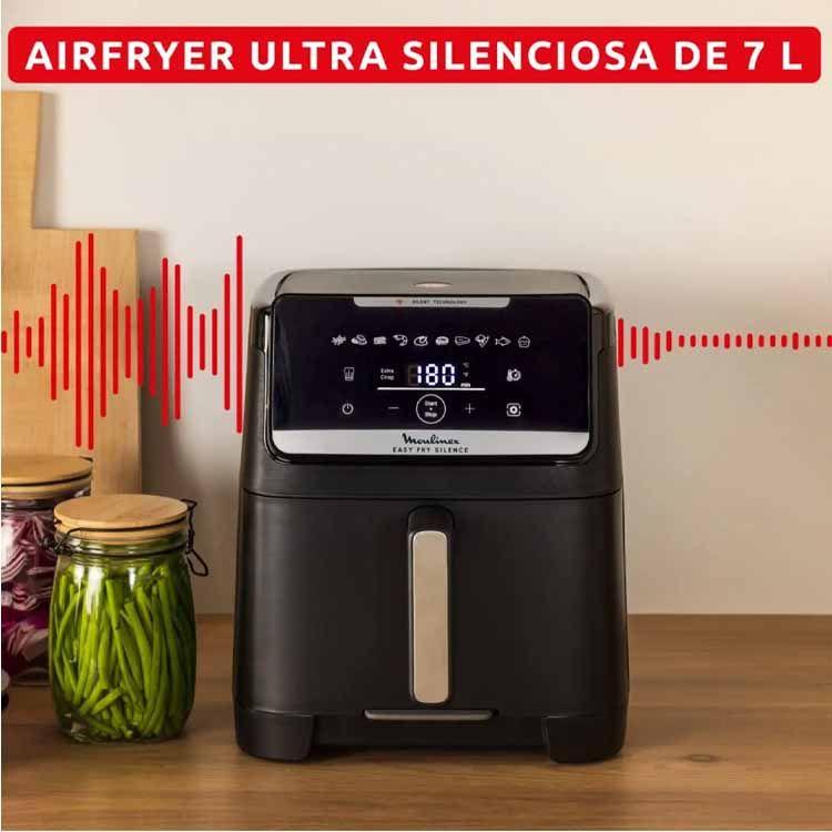 Fritadeira a Ar Independente MOULINEX Easy Fry Silence EZ8428F0 (1800 W - 220 °C - 40 °C - Preto), miniatura 3