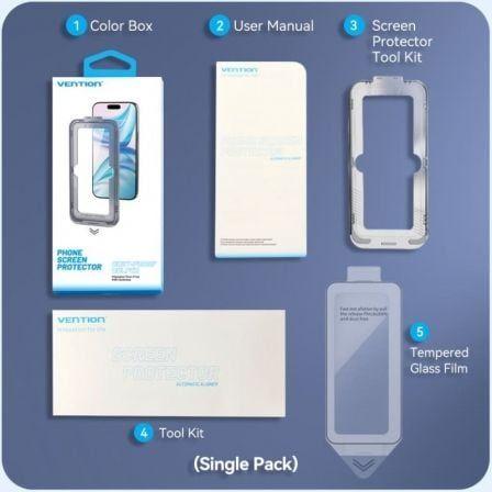 Pack de 2 Protetores de Ecrã VENTION KUOTCA-30 (iPhone 15 Pro) — miniatura 4