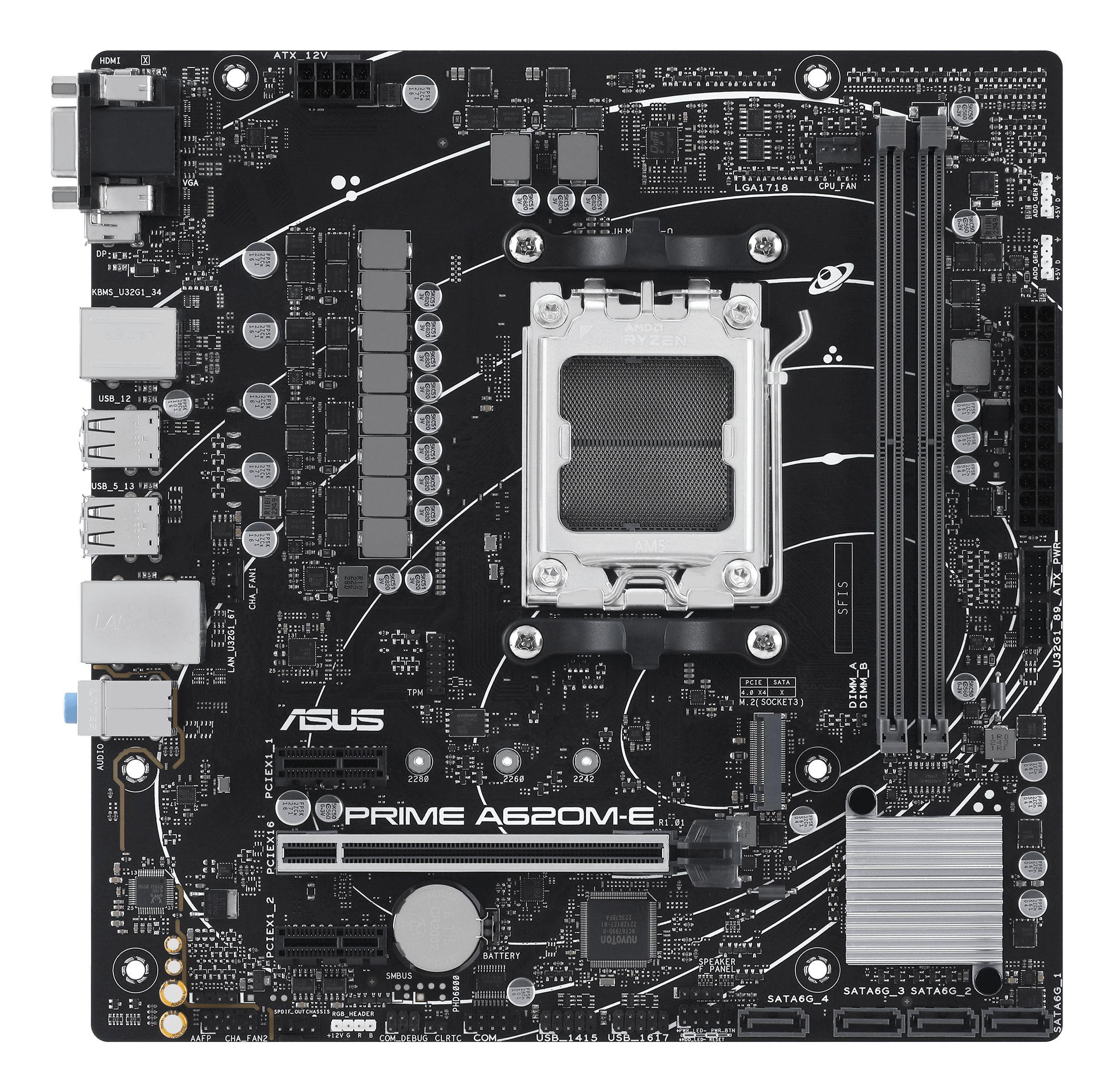 Motherboard ASUS PRIME A620M-E-CSM (AM5 - AMD Ryzen 7000 Series - micro ATX), miniatura 2