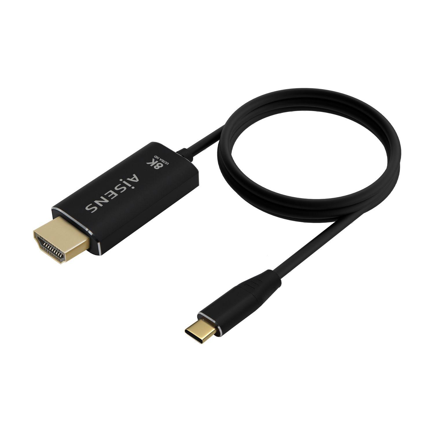 Cabo Conversor AISENS A109-0711 (1 m - HDMI Type A - USB Type-C - Preto) — miniatura 2
