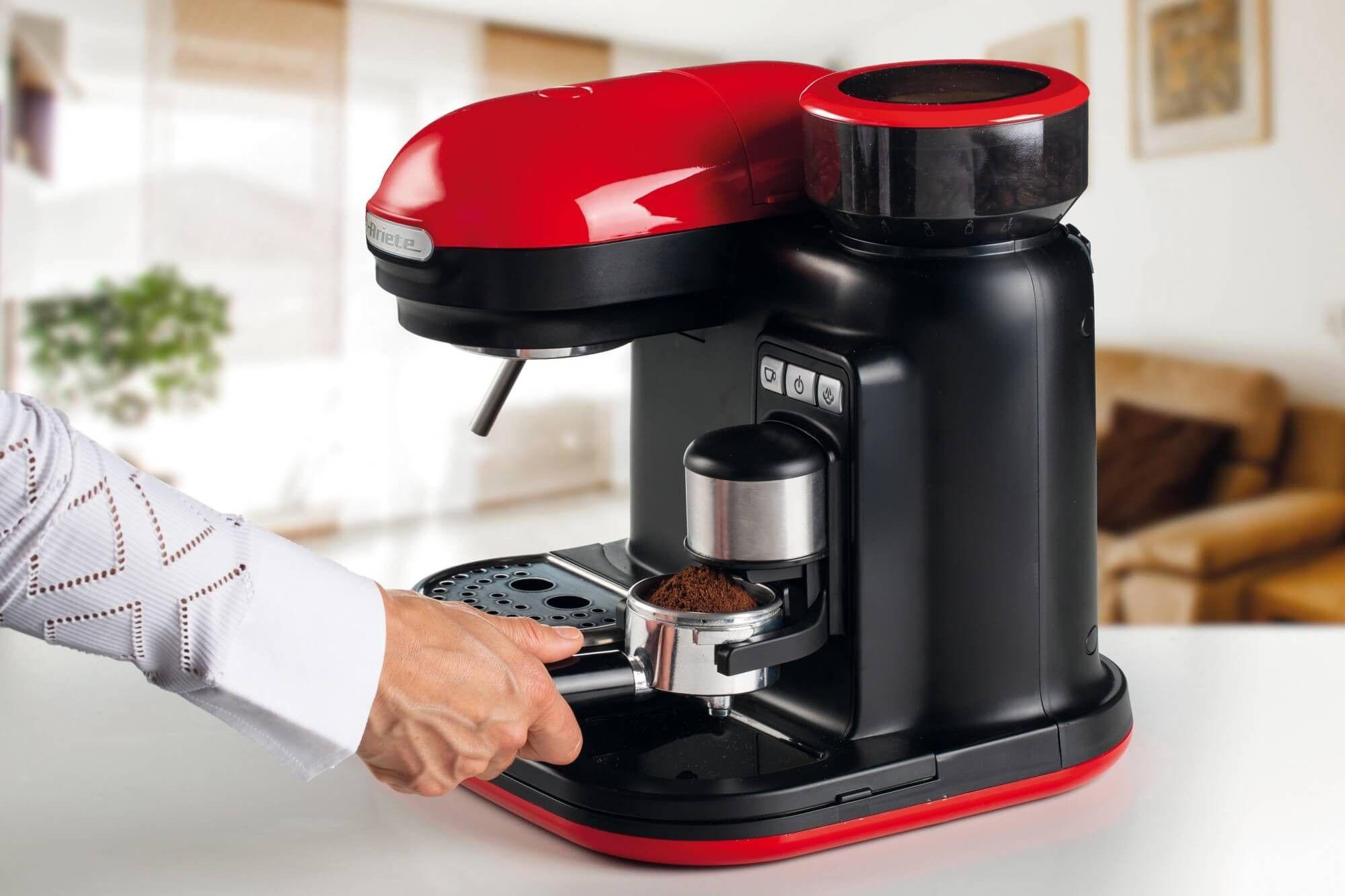 Máquina de Café Expresso Manual ARIETE Moderna 1318/00 (Café moído e grãos de café - 1080 W - 15 bar - Vermelho), miniatura 3