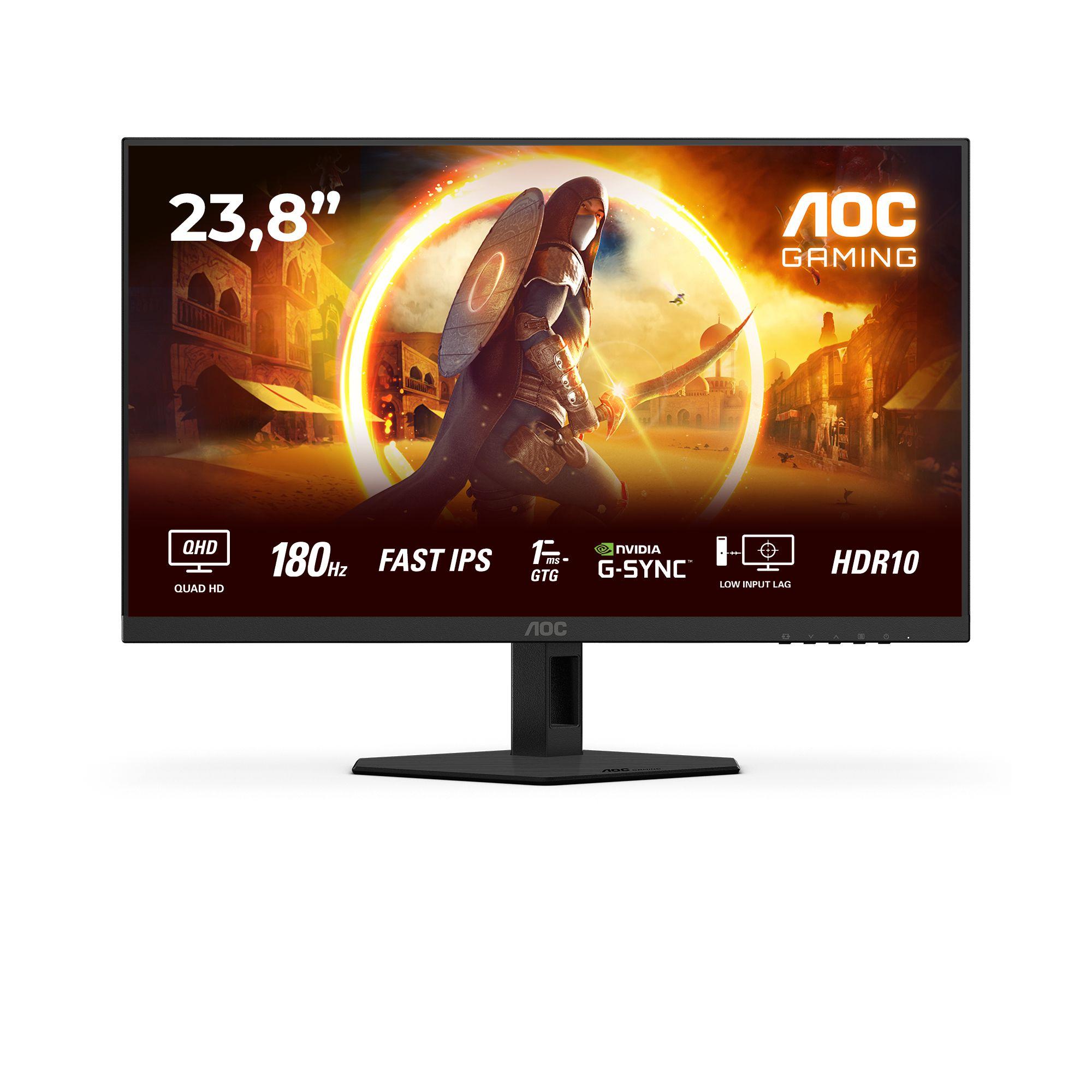 Monitor AOC Q24G4RE (23,8" - Fast IPS - 180 Hz - Preto e Vermelho)