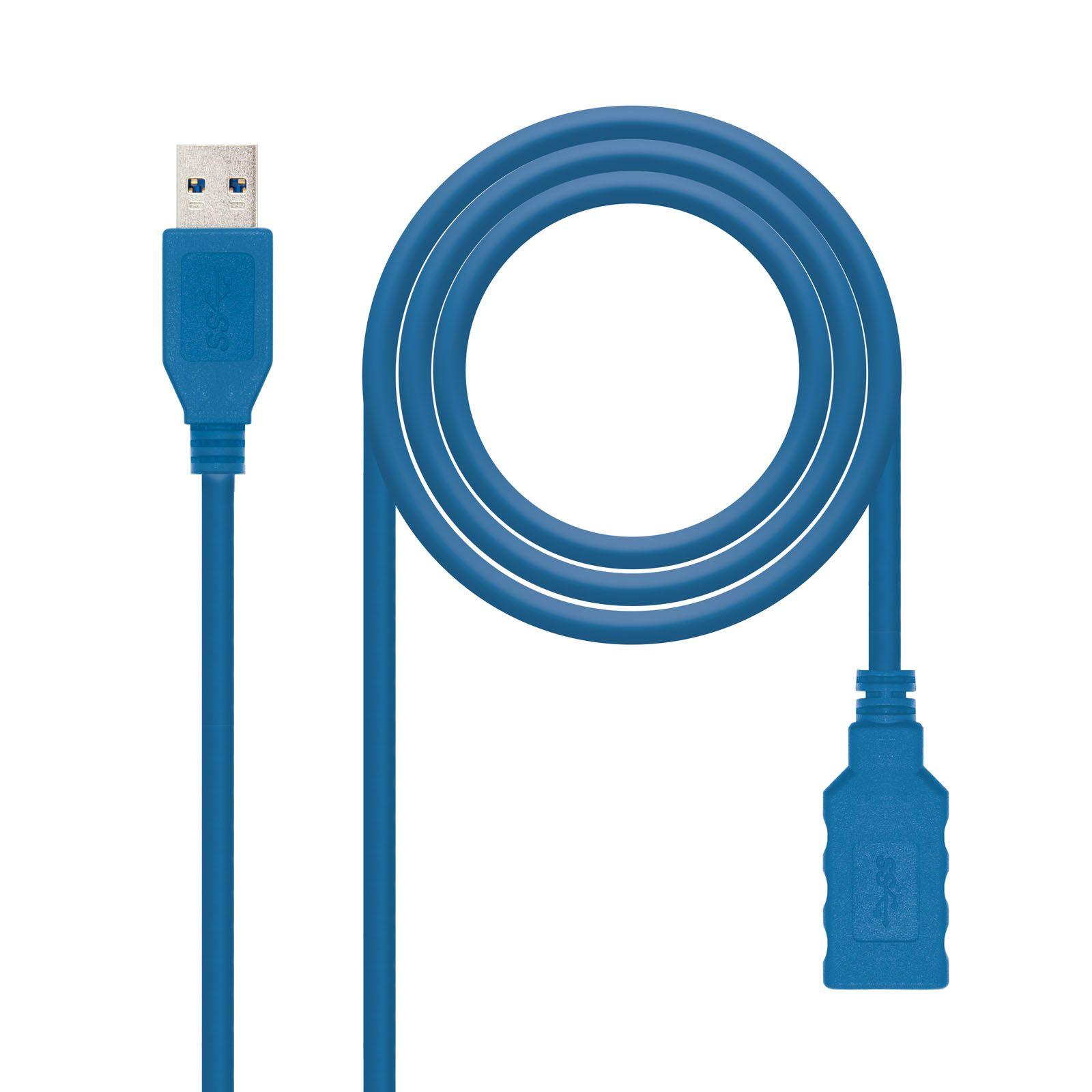Cabo de Extensão USB NANO CABLE 10.01.0901-BL (1 m - USB Tipo A - Azul)