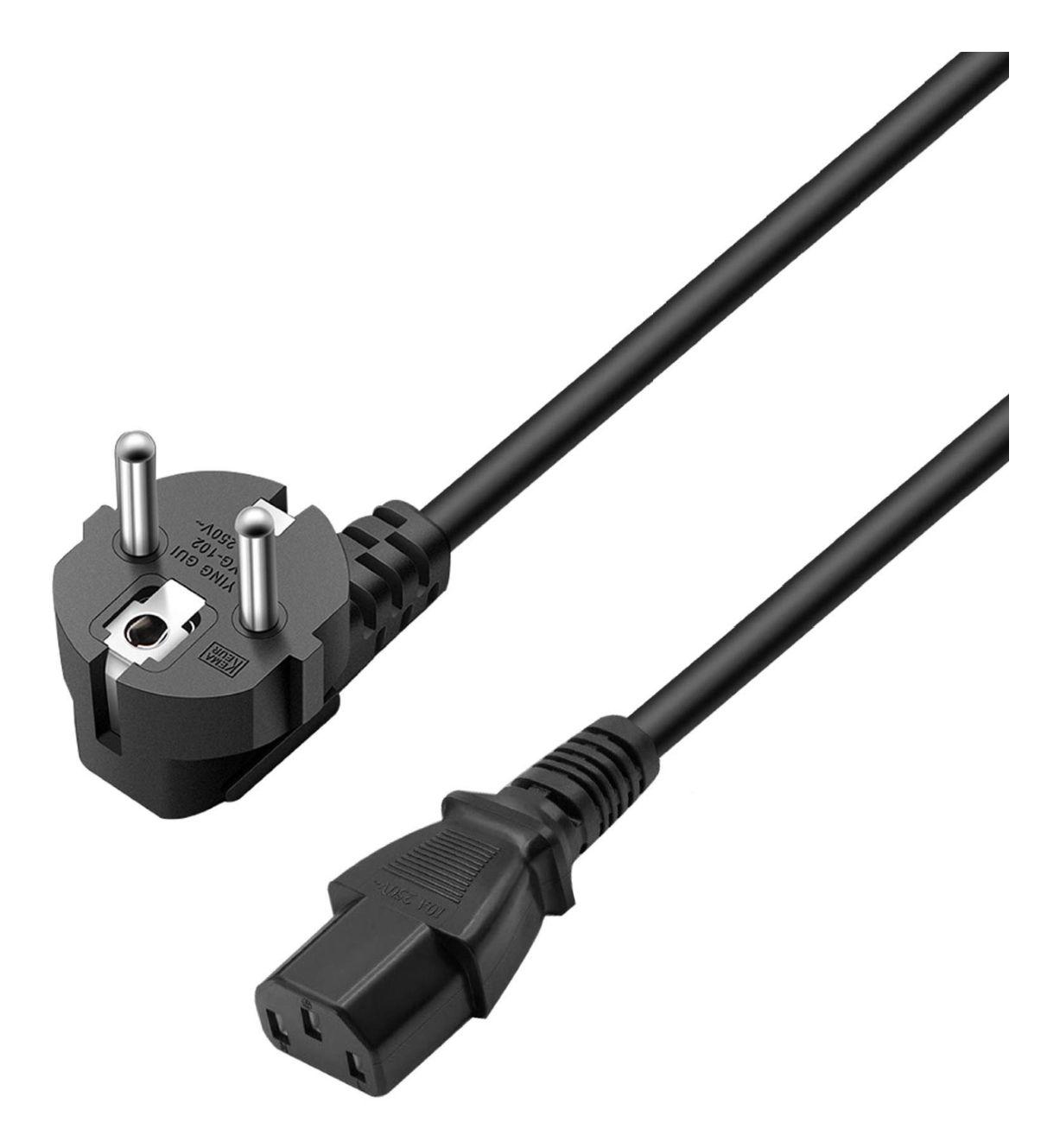 Cabo de Alimentação EWENT EC1920 (1,5 m - Acoplador C13 - Ficha de alimentação tipo F - Preto), miniatura 2