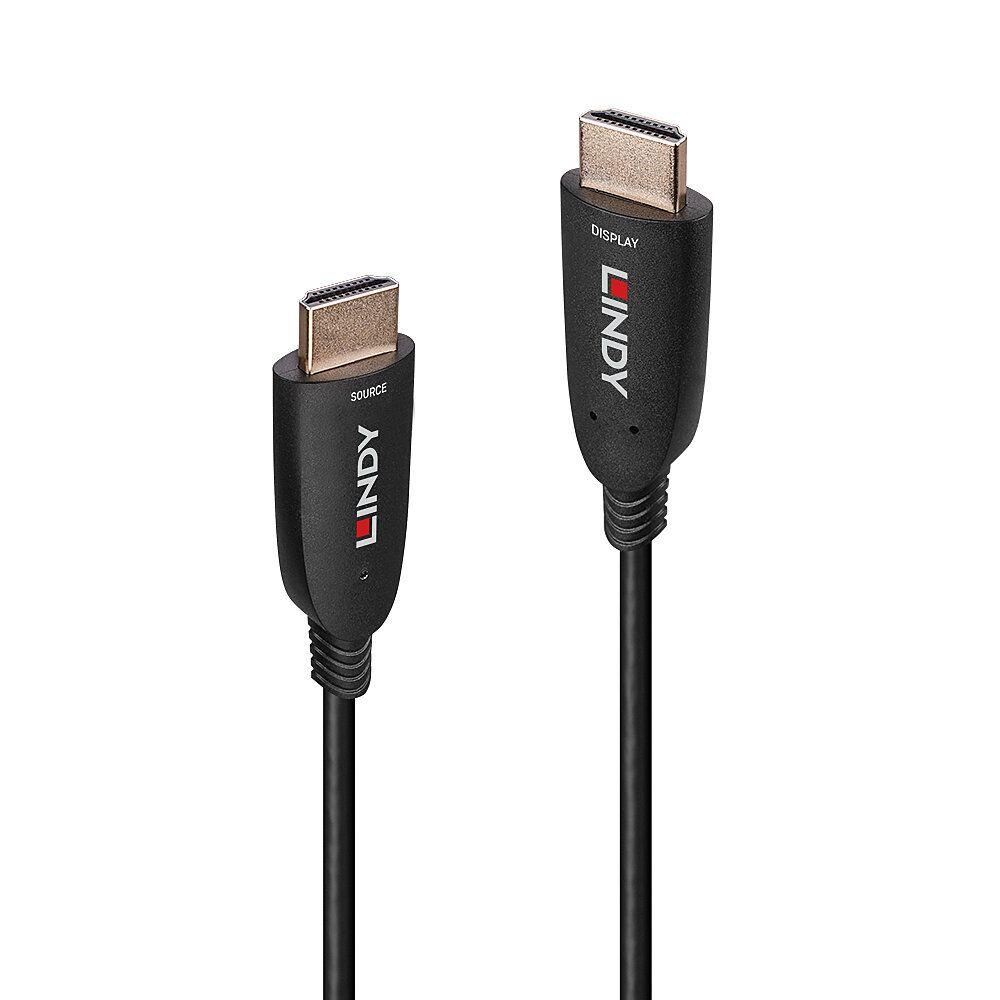 Cabo HDMI Híbrido de Fibra Ótica LINDY 38512 (20 m - 120 Hz - HDMI Type A - Preto)