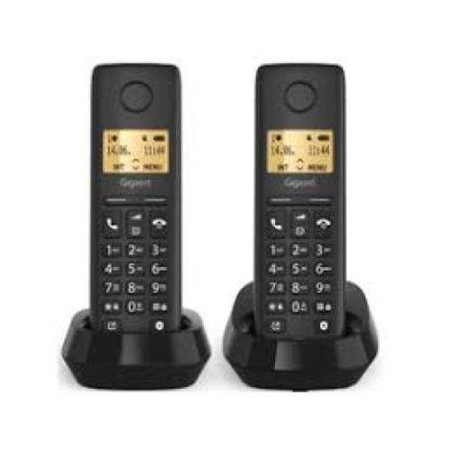 Telefone Fixo Sem Fios GIGASET Basic 100 Duo (14 h - Preto)