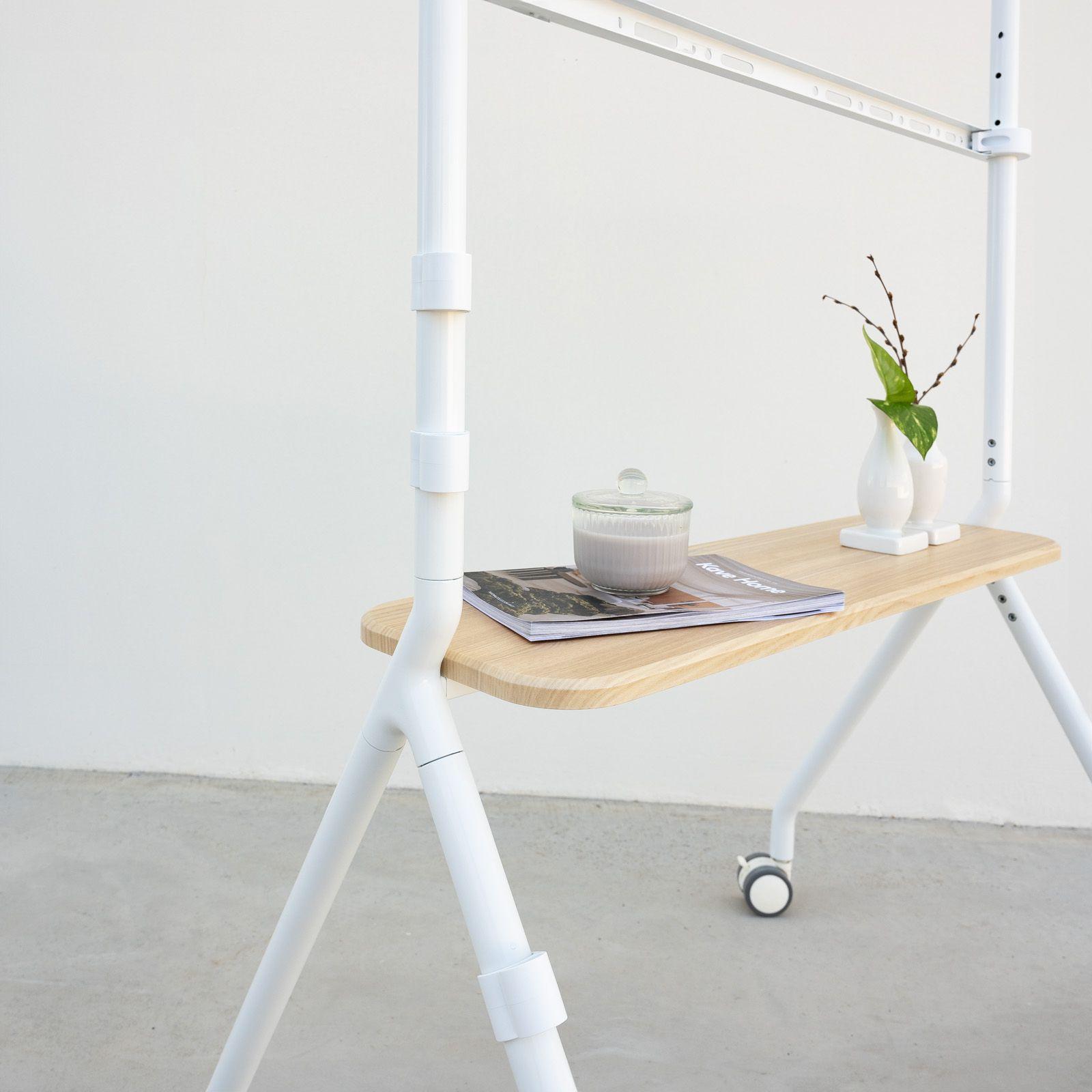 Suporte de Chão para TV TOOQ FS20207M-W (200 x 200-600 x 400 mm - 2,03 m - 50 kg - Faia e Branco), miniatura 5