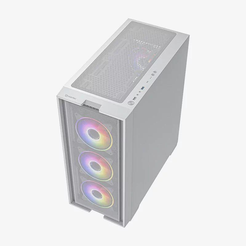 Caixa de Computador Gaming HIDITEC H2 AIR ARGB (ATX, E-ATX, ITX, Micro ATX - Torre - E-ATX, ATX, Micro ATX, ITX - Branco) — miniatura 2