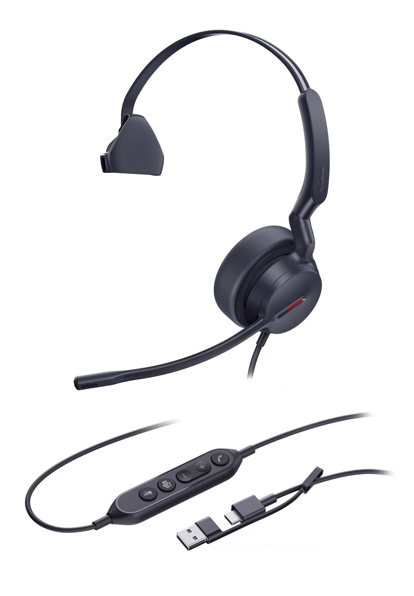 Headset YEALINK UH44 Mono Teams USB-C/A (Monofónico - Com fios - Supra-aural - Preto), miniatura 2