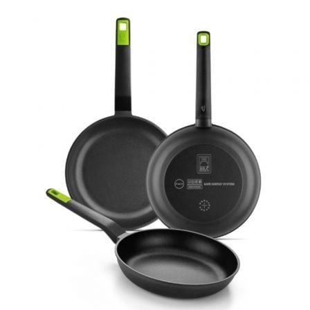 Conjunto de Frigideiras BRA A841201 Gastro (Alumínio forjado - Preto/Verde)