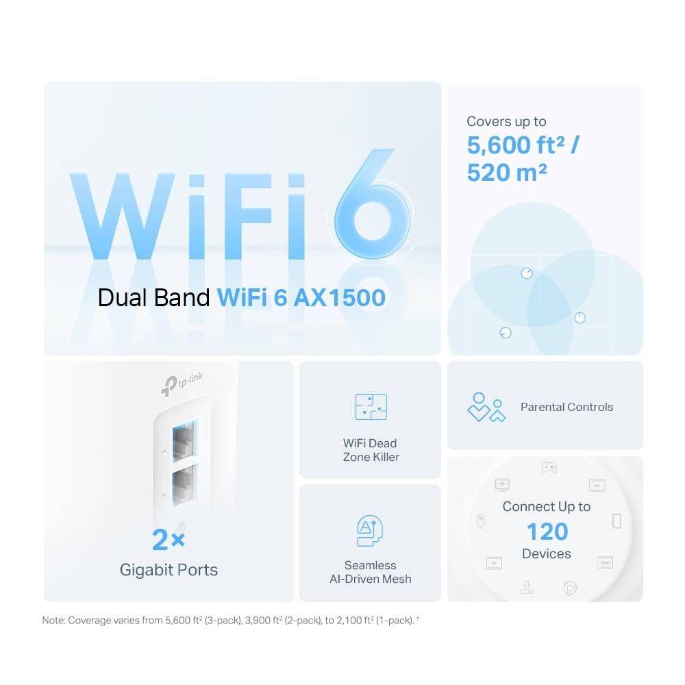 Sistema Mesh TP-LINK Deco X10 (Wi-Fi 6 - 1500 Mbit/s - Dual-band - Branco) — miniatura 2