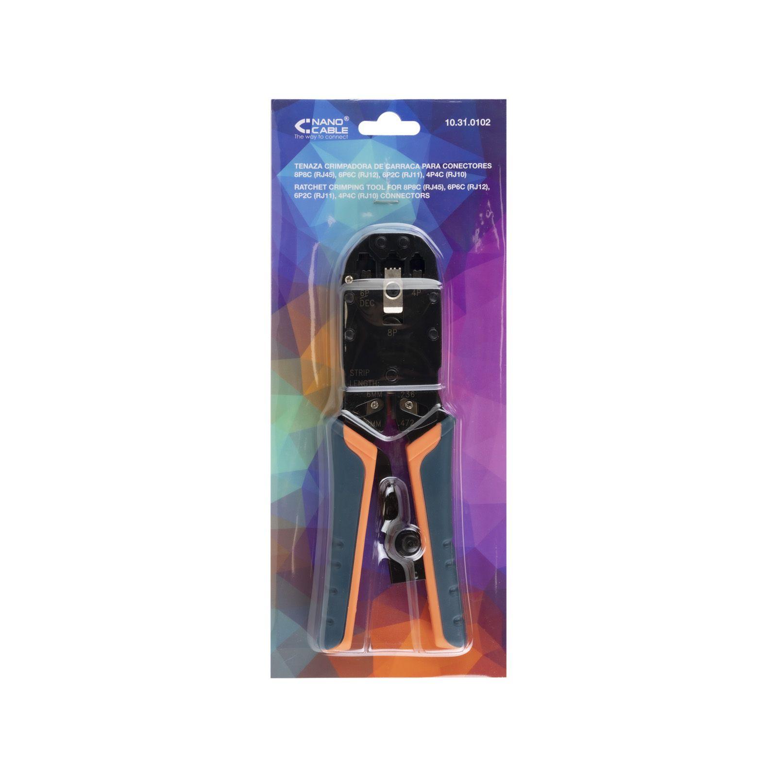 Alicate de Cravar NANOCABLE 10.31.0102 (Preto e Laranja) — miniatura 3