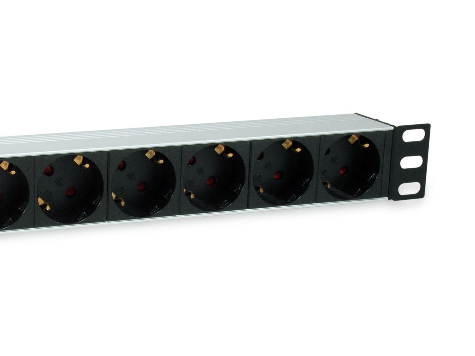 Régua de Tomadas para Bastidor EQUIP 333309 (Tipo F - Preto e Prateado), miniatura 4