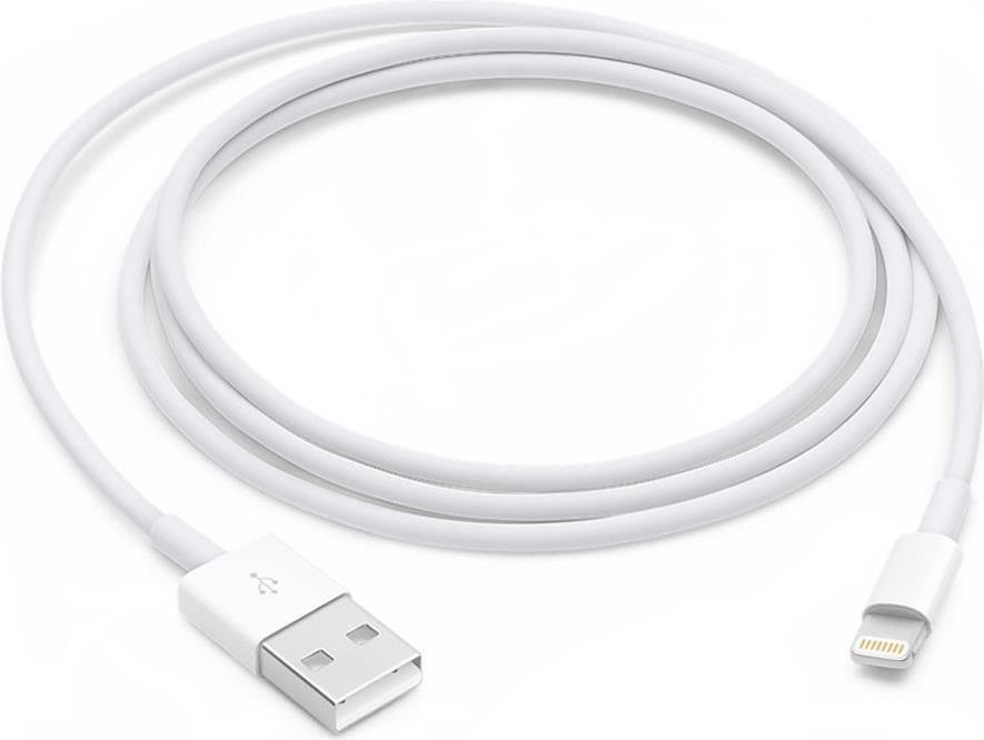 Cabo USB Lightning APPLE MD818ZM/A (1 m - USB-A - iPhone, iPad e iPod - Branco)