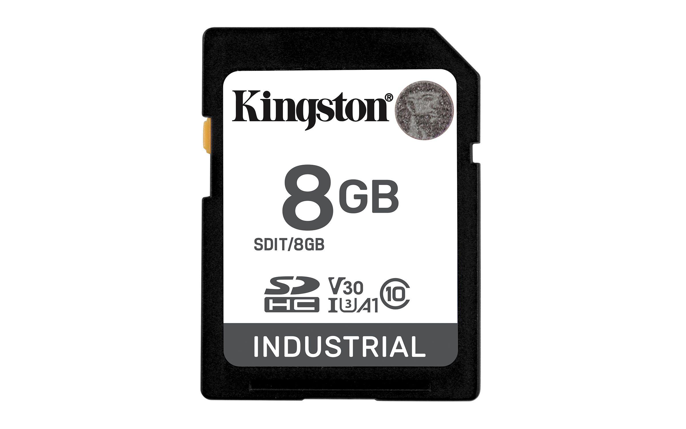 Cartão de Memória KINGSTON Industrial SDIT/8GB (8GB - Classe 10 - 100 MB/s - Preto)