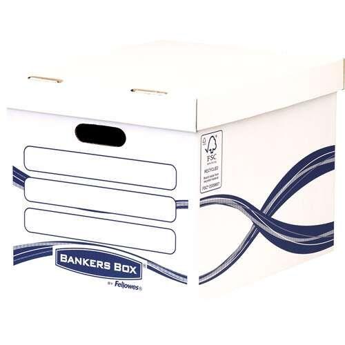Contentor de Ficheiro FELLOWES Bankers Box Basic 4460801 (Papel e cartão - Branco/Azul)