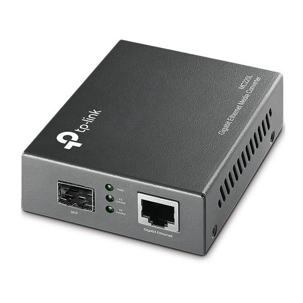 Conversor de Média de Rede TP-LINK MC220L (Gigabit Ethernet - 1000 Mbit/s - Preto)