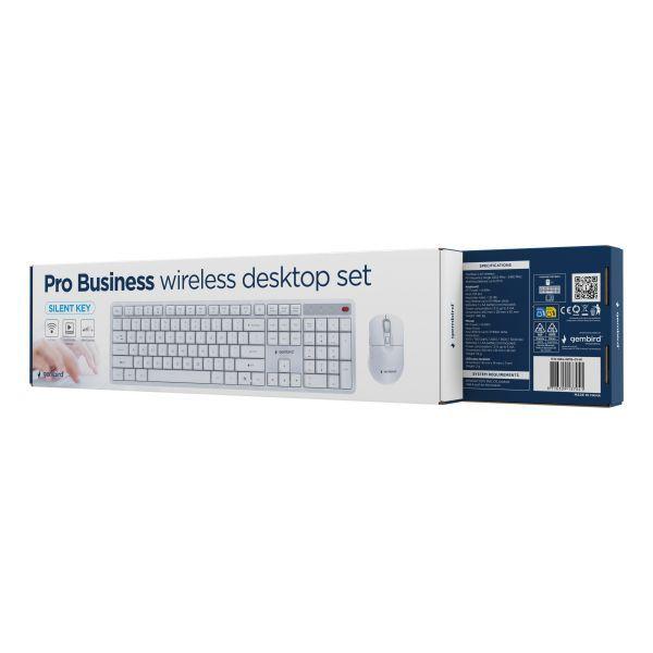 Teclado e Rato GEMBIRD KBS-WMS-01-W (Estados Unidos - Tamanho completo - RF sem fios - Branco) — miniatura 4