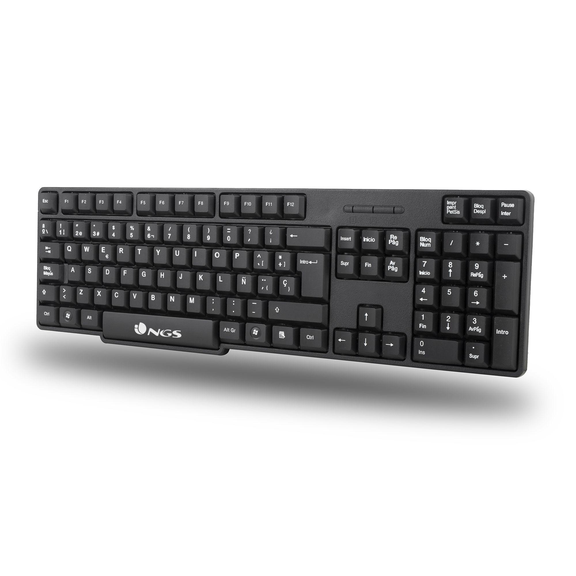 Teclado e Rato NGS Euphoria Kit (Inglês - Tamanho completo - RF Wireless - Preto), miniatura 4