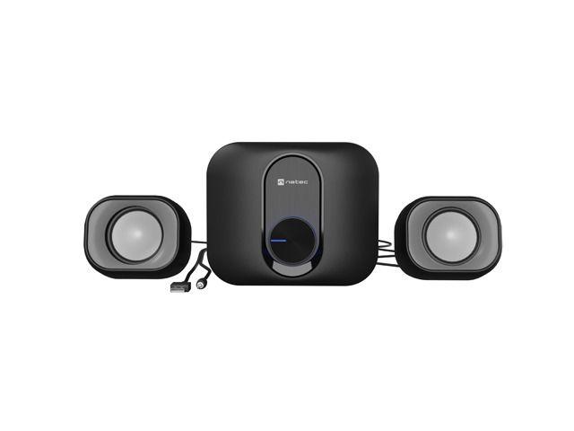 Colunas NATEC PUG NGL-2111 (3.5 mm - 11 W - Jack de 3,5 mm - Preto)