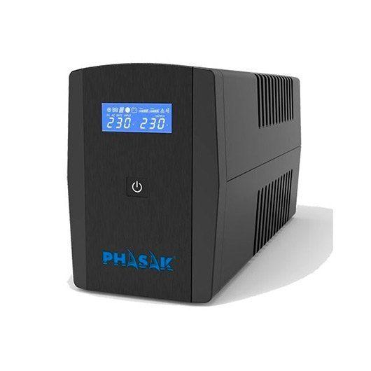 UPS PHASAK SIRIUS PH 7312 (USB Type-B - Tipo F - Preto)
