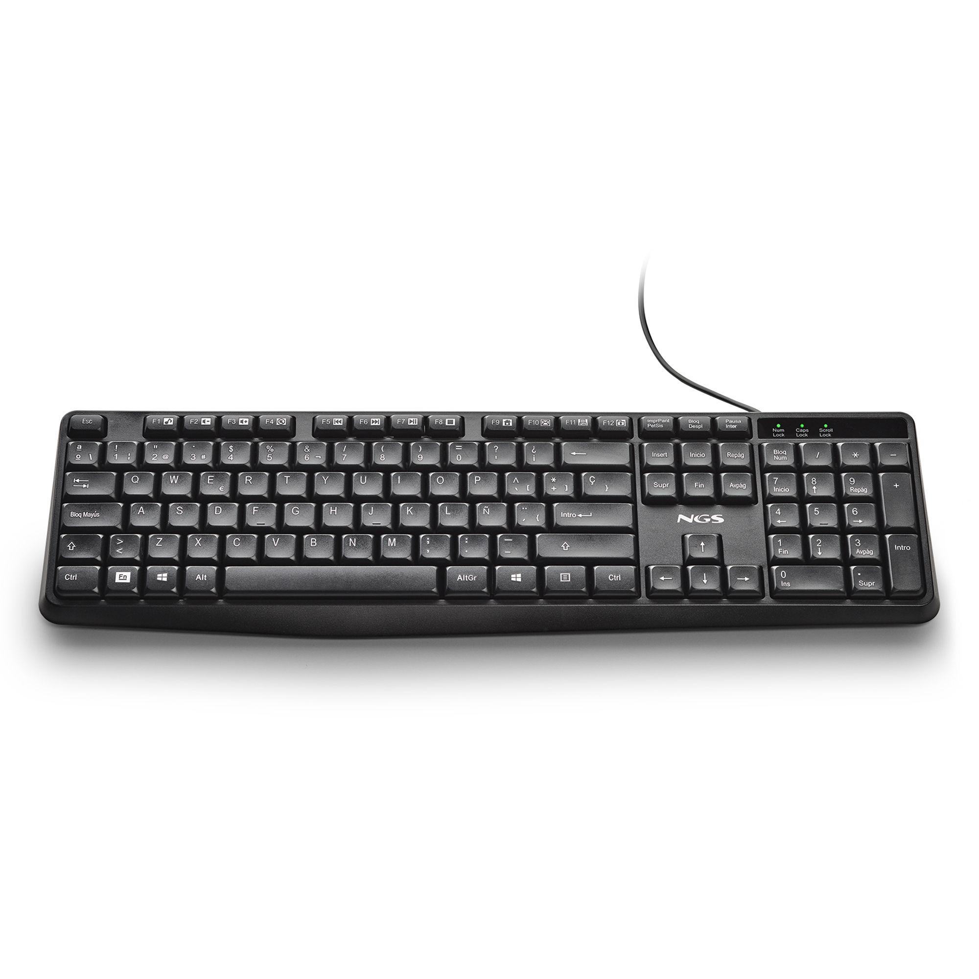Teclado NGS Funky V4 (Espanhol - Tamanho completo - USB - Preto) — miniatura 3