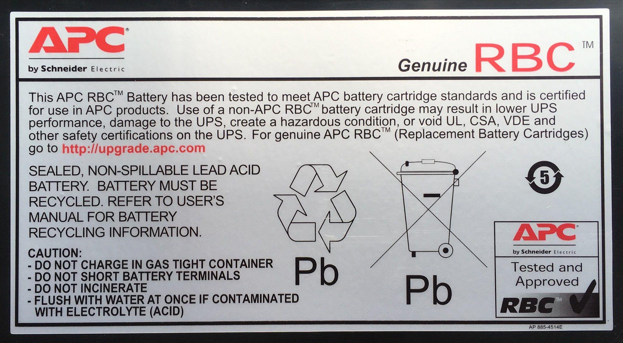 Bateria de Substituição APC RBC43 (VRLA - Chumbo-ácido selado) — miniatura 2