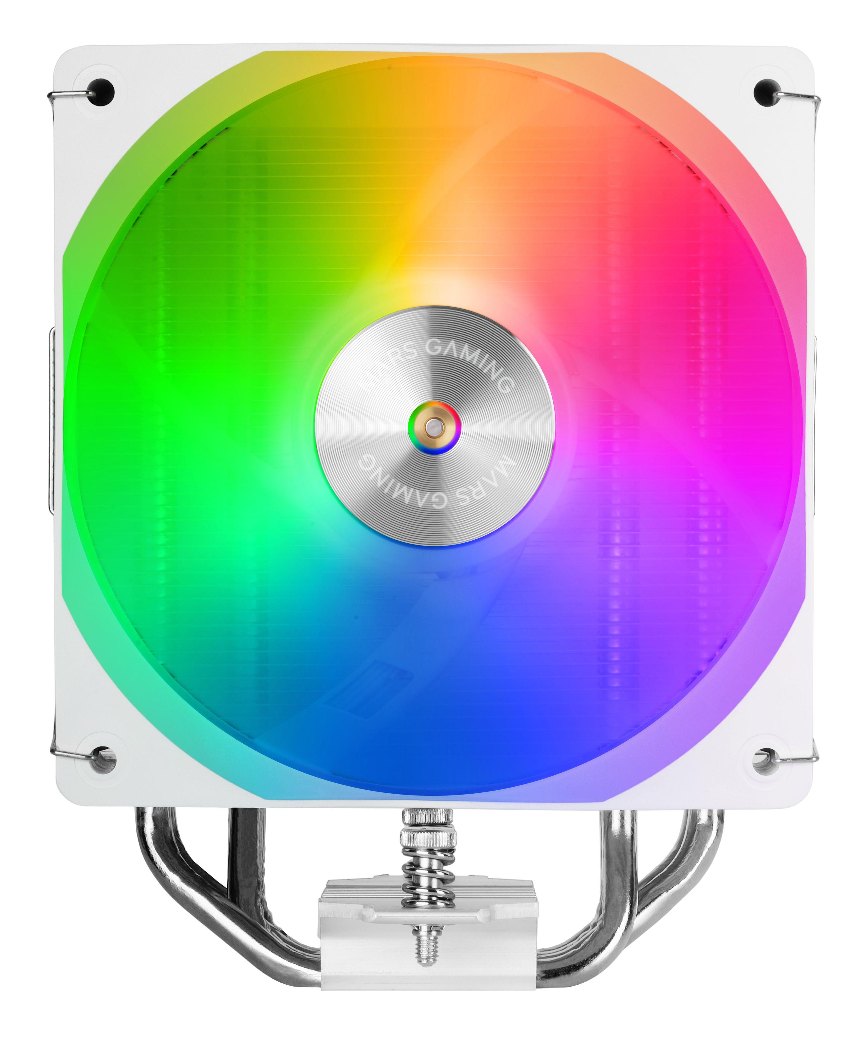 Dissipador de CPU MARS GAMING MCPU-X4ARGB (120 mm - 1 ventoinha - 2000 RPM - Branco) — miniatura 3