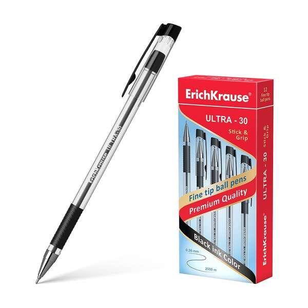 Esferográfica ERICHKRAUSE Ultra-30 (Borracha - Tinta preta)