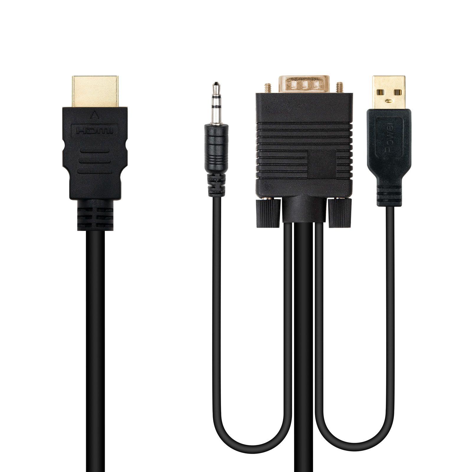 Cabo Conversor NANOCABLE 10.15.4350 (1,8 m - 60 Hz - HDMI Type A - Preto) — miniatura 2
