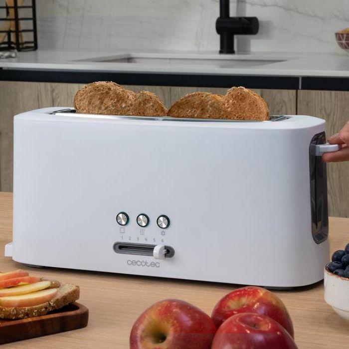 Torradeira CECOTEC Toast&Taste 10000 Extra (980 W - 2 fatias - Plástico, Aço inoxidável - Branco), miniatura 2