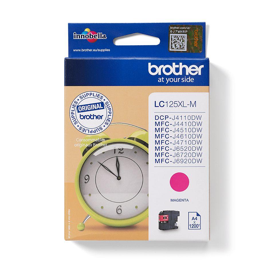 Tinteiro BROTHER LC-125XLM (1200 páginas - Magenta)