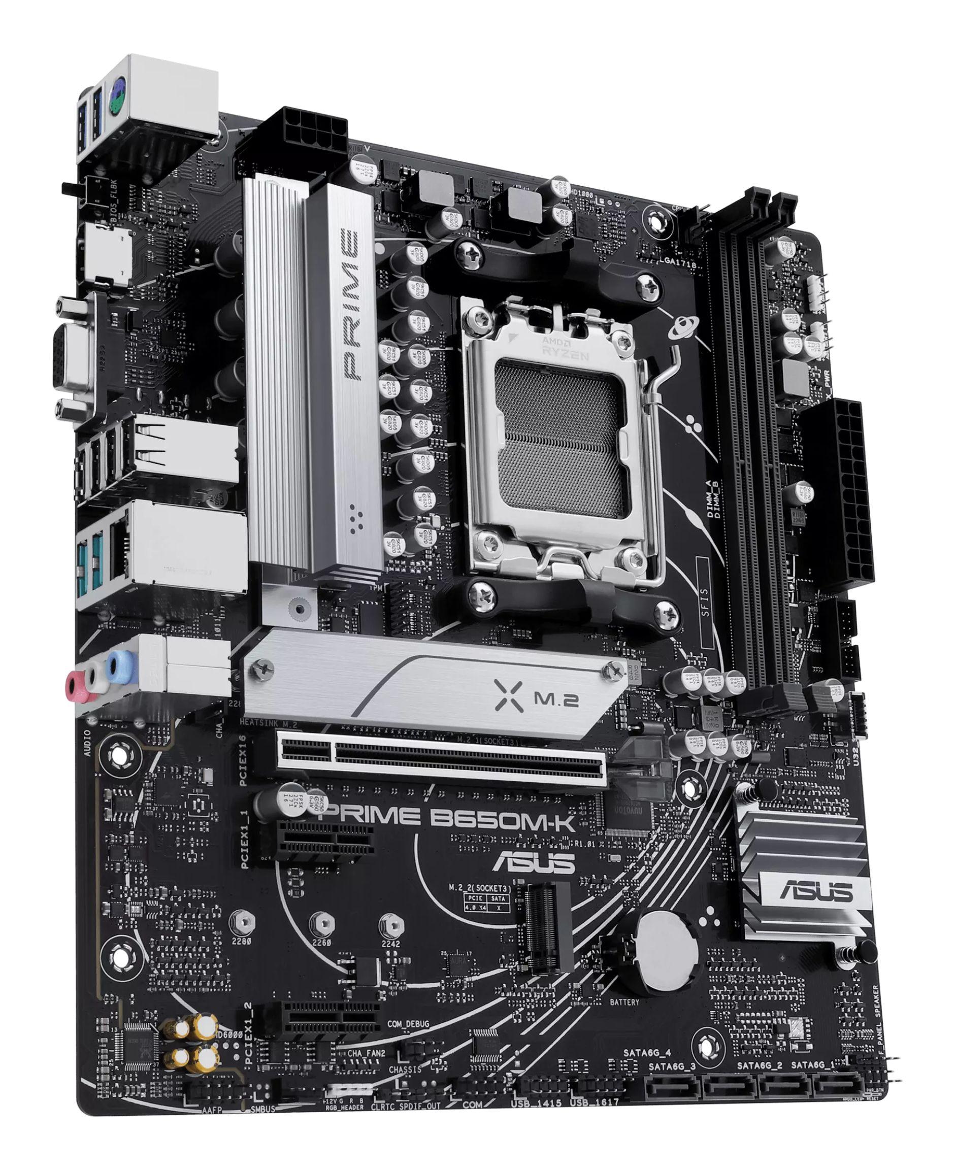 Motherboard ASUS Prime B650M-K (AM5 - AMD Ryzen Série 7000 - Micro ATX), miniatura 4