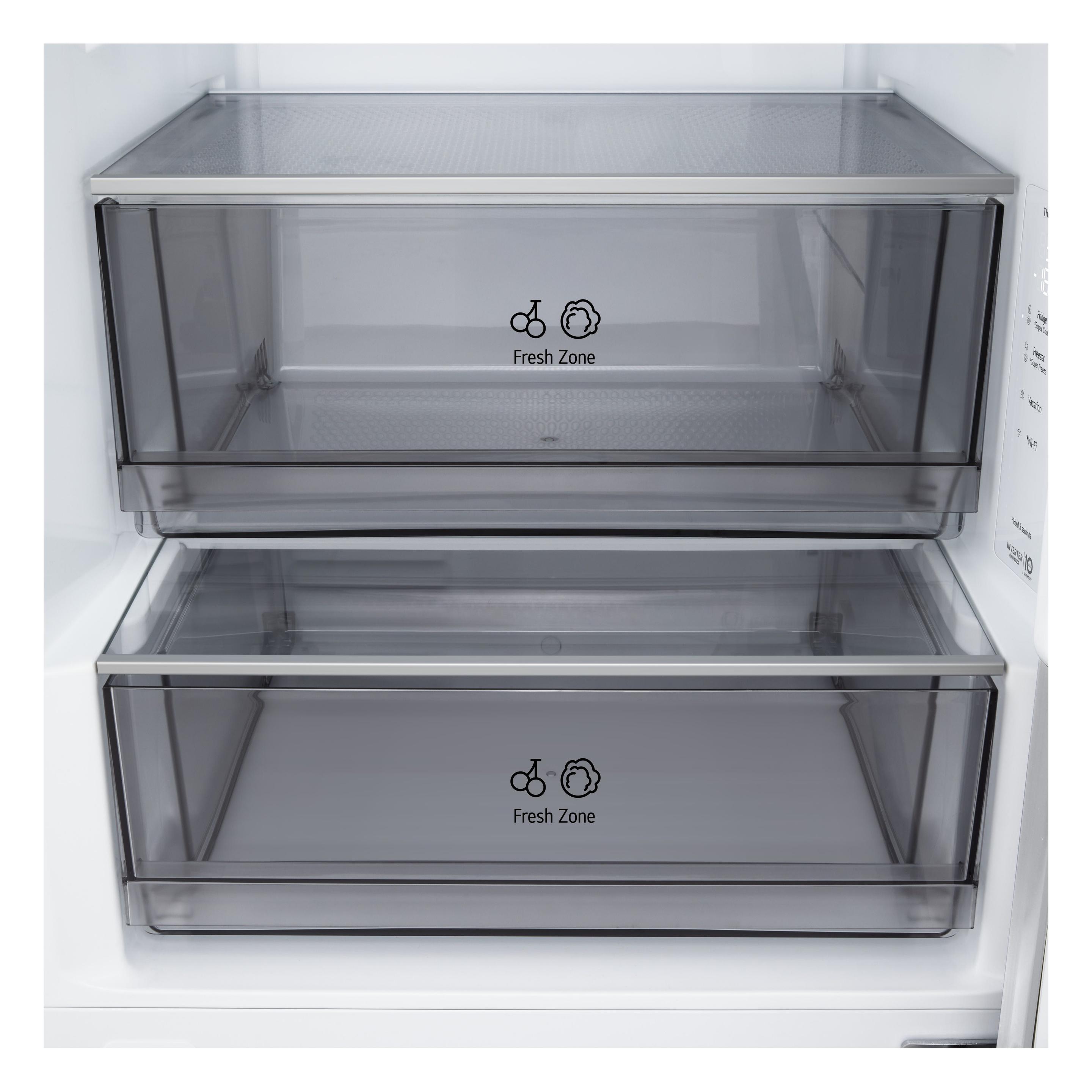 Frigorífico Combinado Independente LG GBBSJ20DPY (375 l - 203x59,7x67,4 cm - 60 cm - Inox) — miniatura 6