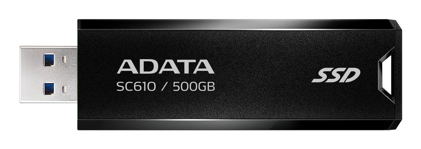 Disco SSD Externo ADATA SC610-500G-CBK/RD (500 GB - USB 3.2 Gen 2 - USB-A - Preto) — miniatura 7