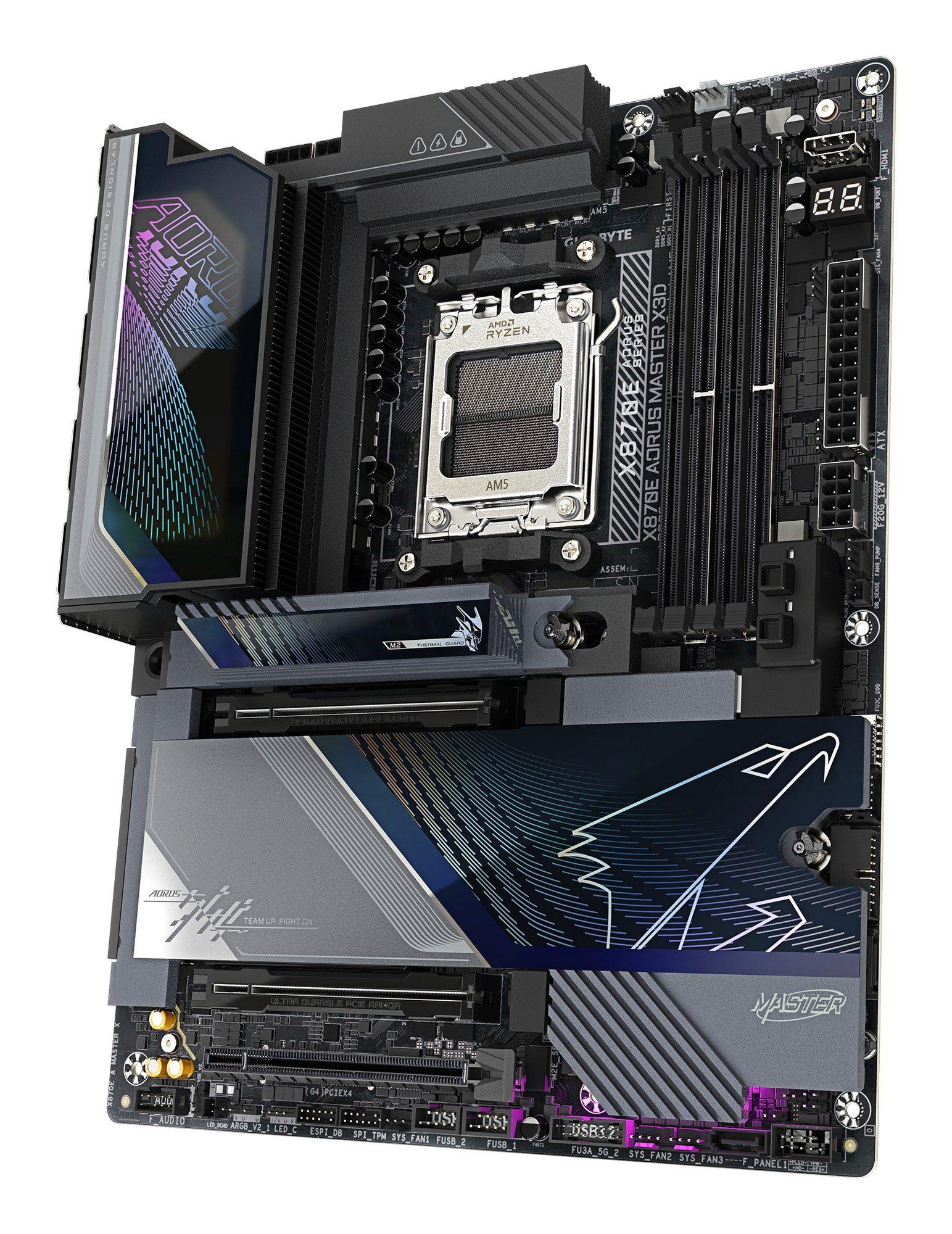 Motherboard GIGABYTE X870E AORUS MASTER X3D (AM5 - ATX - Duplo canal - Preto), miniatura 5