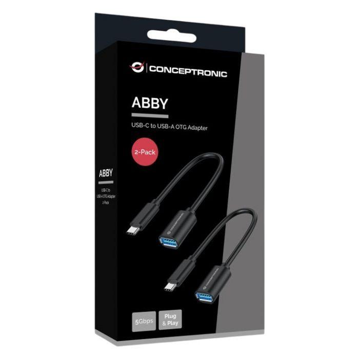 Adaptador USB-C para USB-A CONCEPTRONIC ABBY11B (0,2 m - USB A - USB C - Preto), miniatura 4