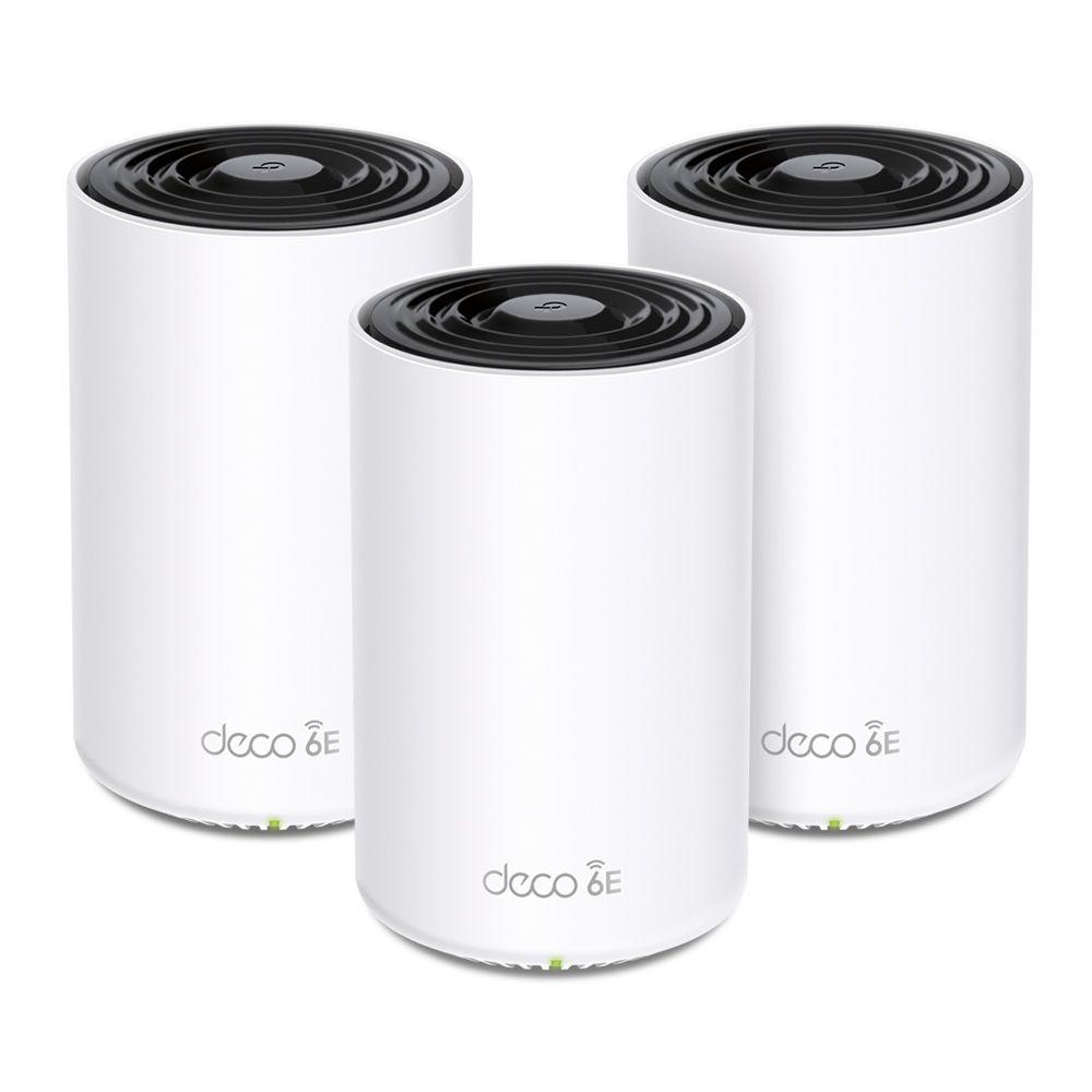 Sistema Wi-Fi Mesh TP-LINK Deco XE75 Pro (3-Pack) (Wi-Fi 6E - 3 unidades - Branco)