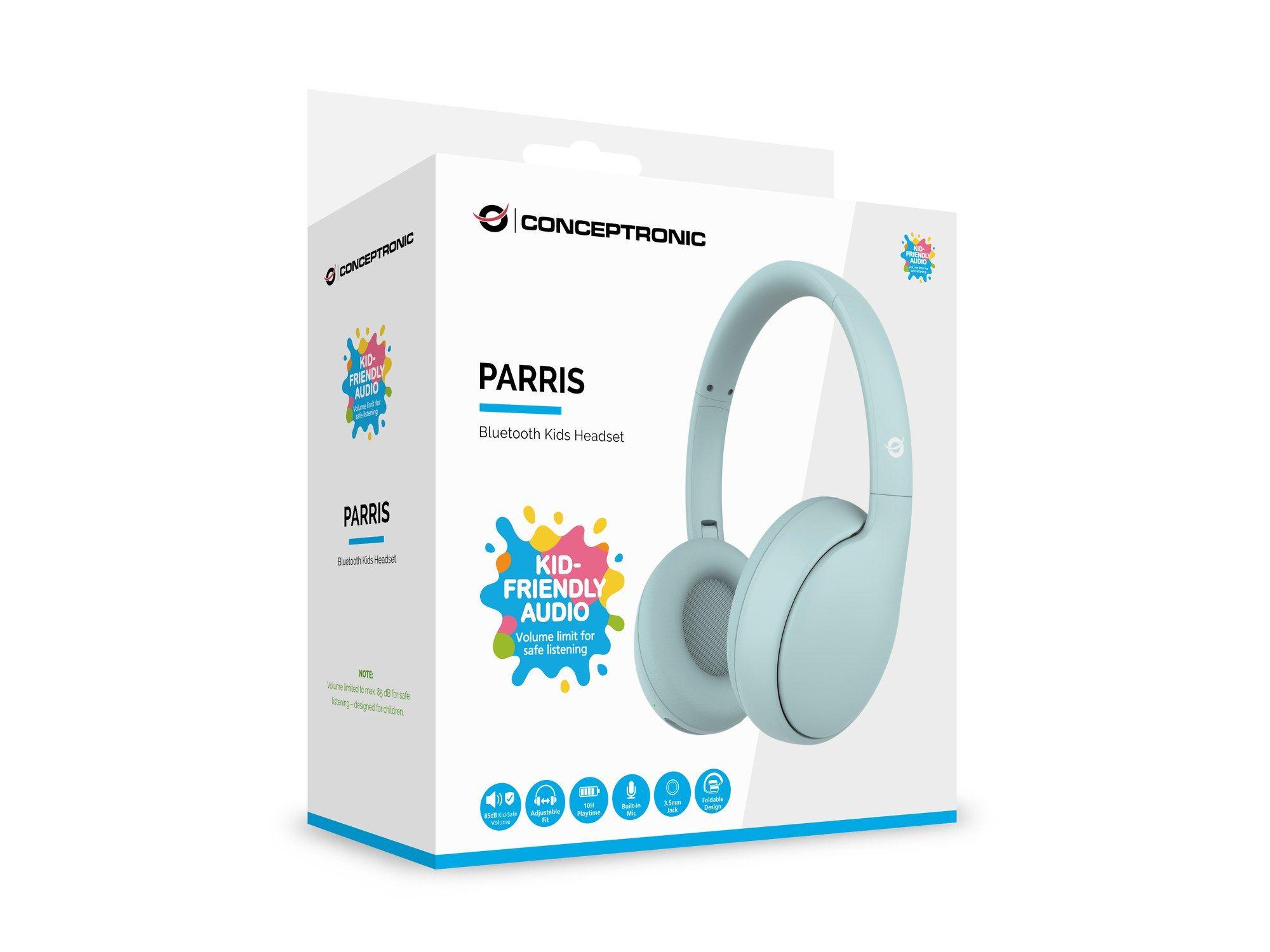 Headset Infantil CONCEPTRONIC PARRIS04B (Binaural - Com fios e sem fios - Circum-aural - Azul Claro) — miniatura 4