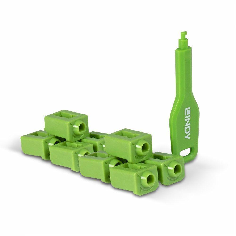 Bloqueador de Portas SFP LINDY 47912 (10 unidades - Verde)