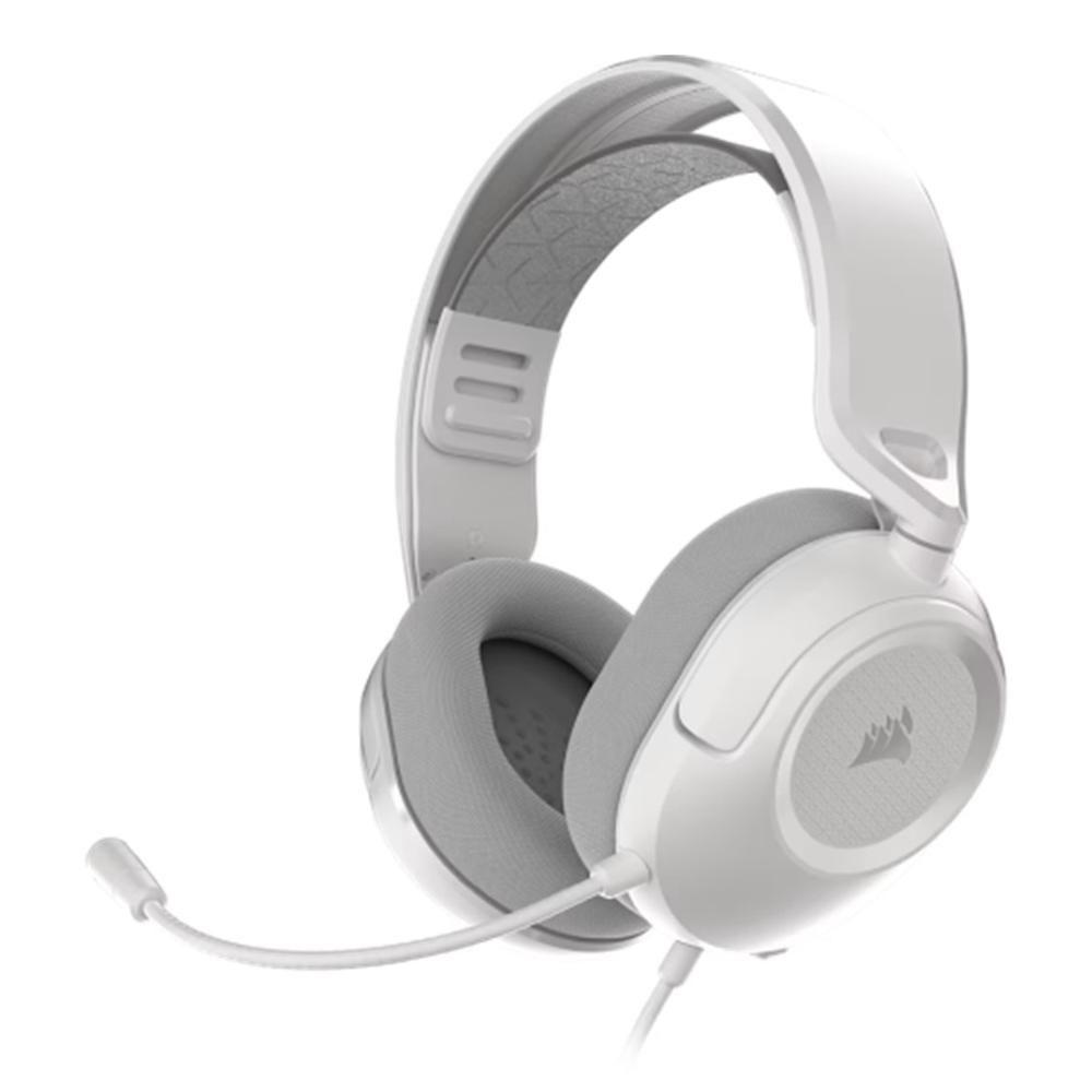 Headset Gaming CORSAIR HS35 v3 (Binaural - Com fios - Circum-aural - Branco)
