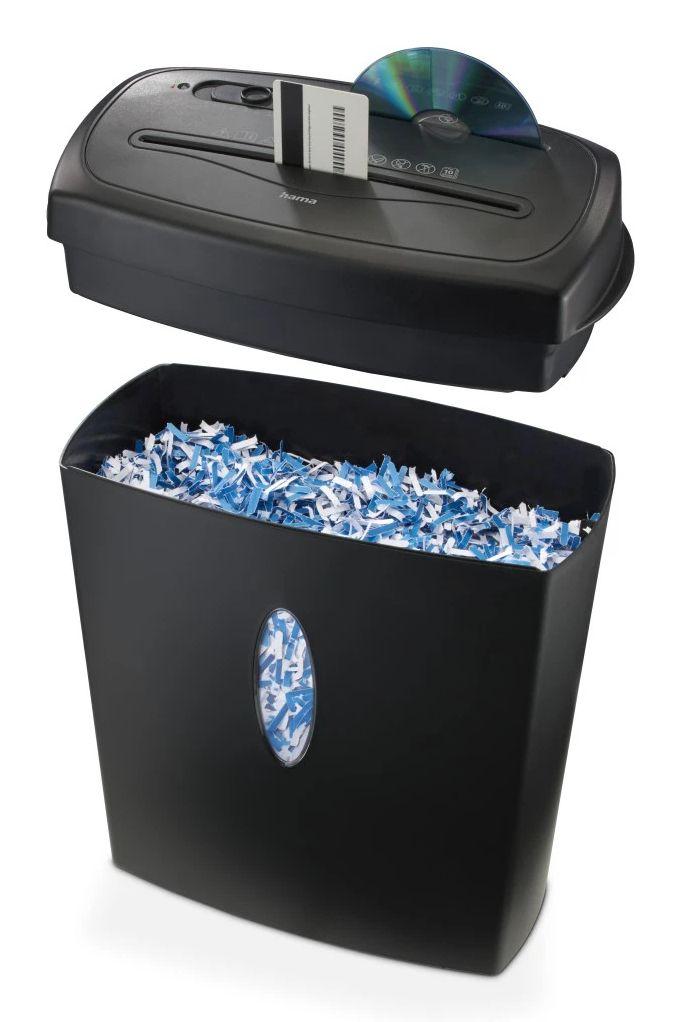 Destruidora de Papel HAMA 00050585 Safe X10 CD (10 Folhas - Corte Cruzado 4 x 40 mm - Preto), miniatura 3