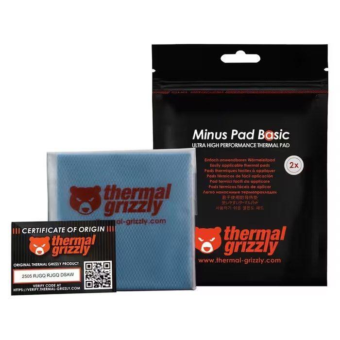 Almofada Térmica THERMAL GRIZZLY Minus Pad Basic (Polybag - 2 unidades - Preto) — miniatura 5
