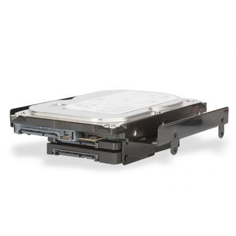 Suporte de Montagem EWENT EW7002 (Baía 5,25" para HDD/SSD 2,5" e 3,5" - Preto) — miniatura 2