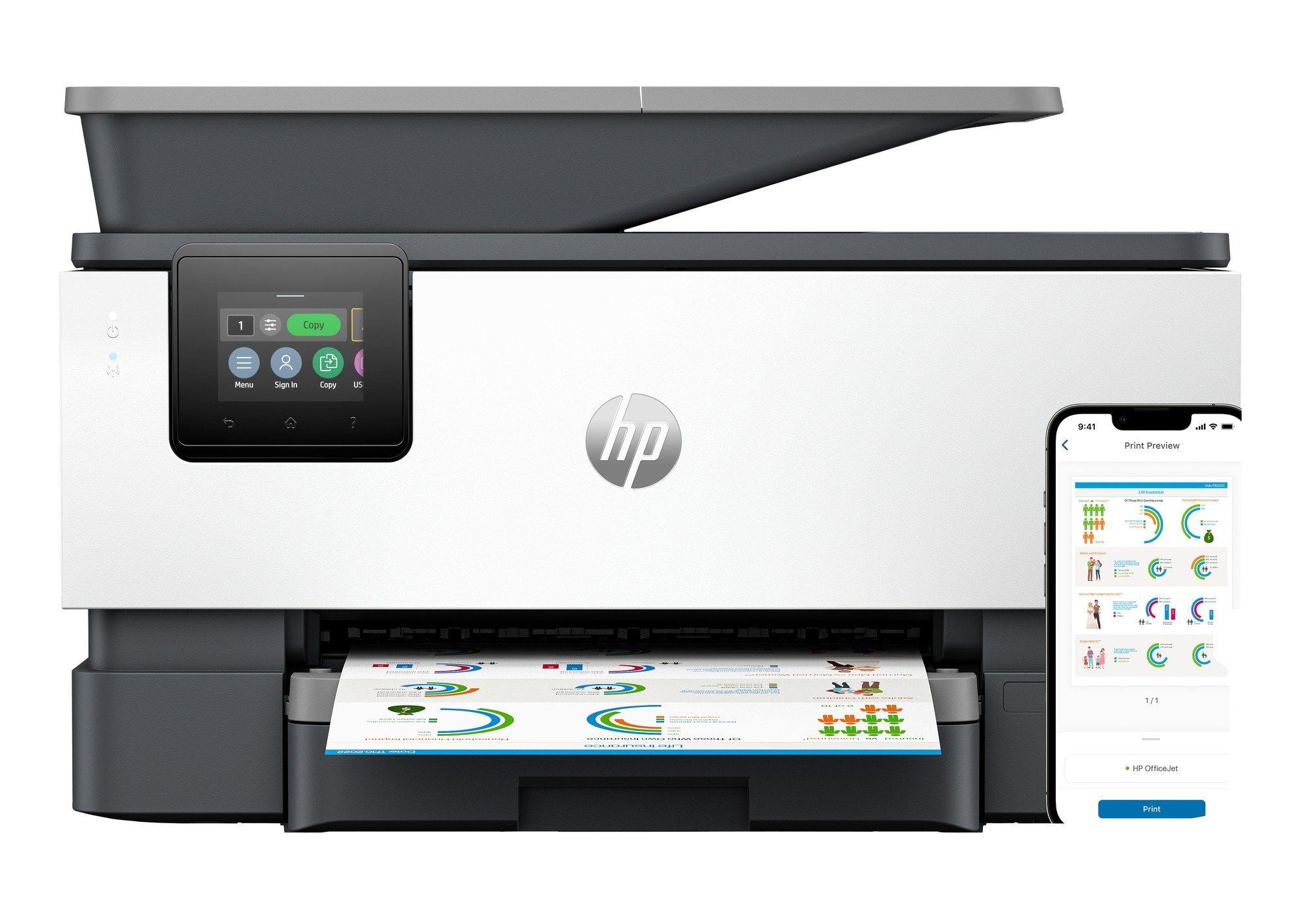 Impressora Multifunções HP OfficeJet Pro 9120b (A4 - Impressão a cores - 250 folhas - Cinzento) 4V2N0B