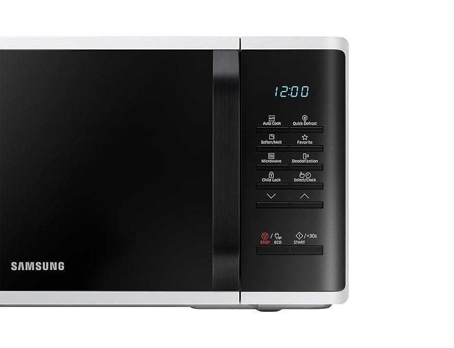 Micro-ondas SAMSUNG MS23K3513AW/EC (800 W - 23 l - Botões, rotativo - Branco/Preto), miniatura 8